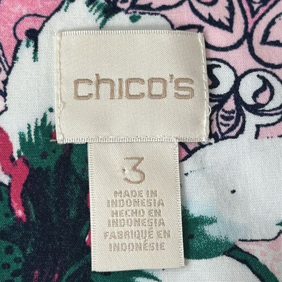 Chico's Silky Soft Tunic Size 3 (16) Short Sleeves - Picture 14 of 16